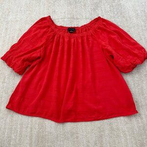 Sanctuary Short Sleeve Peasant Blouse Top M